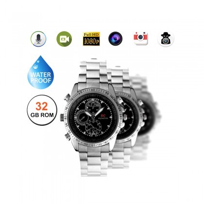 Night Vision DV Camera Watch Waterproof 32GB Full-HD